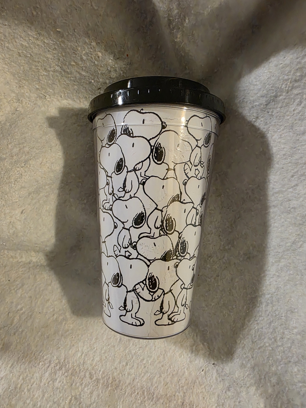 Snoopy Sketch Travel Tumbler - Black & White NWOT